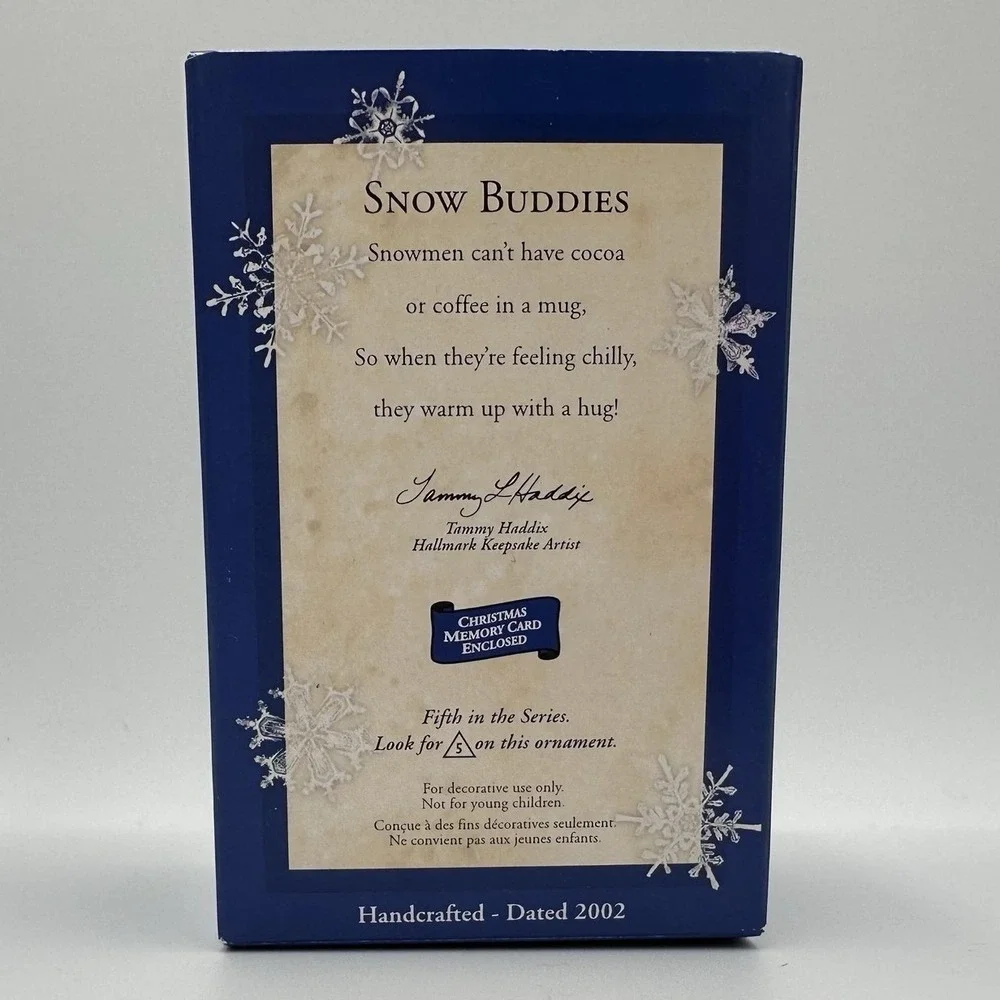 Vintage Hallmark Snow Buddies Ornament Christmas Bear 2002 5th Keepsake QX8003‎